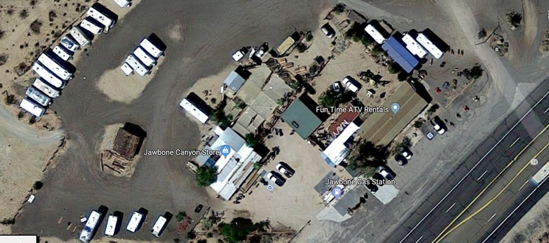 Close Up Jawbone Canyon Store - Sat Image